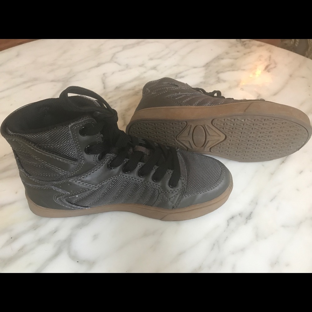 High Top Army Green Nylon Sneaker